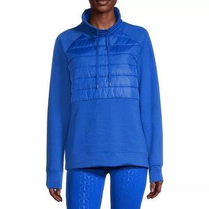 Xersion Racing Blue Athletic Funnel Neck Sweatshirt